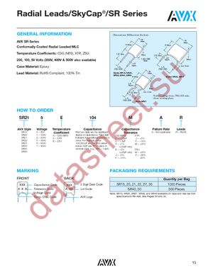 SR307C104KAR datasheet  